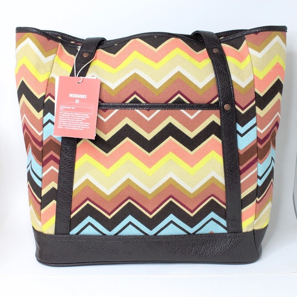Missoni Colore Zig Zag Large Tote Handbag Target - Picture 1 of 5